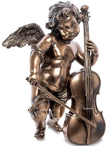 pyntefigur af engel med cello